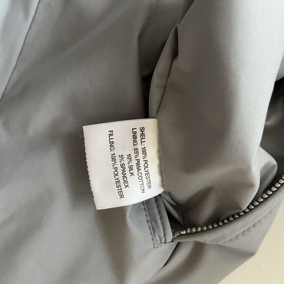 Peter Millar Crown Gray and Salmon Pink Soft Reversible Light Puffer Zip Vest L - Picture 7 of 8